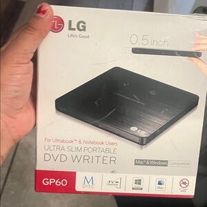 LG ultra slim portable DVD writer. NIB